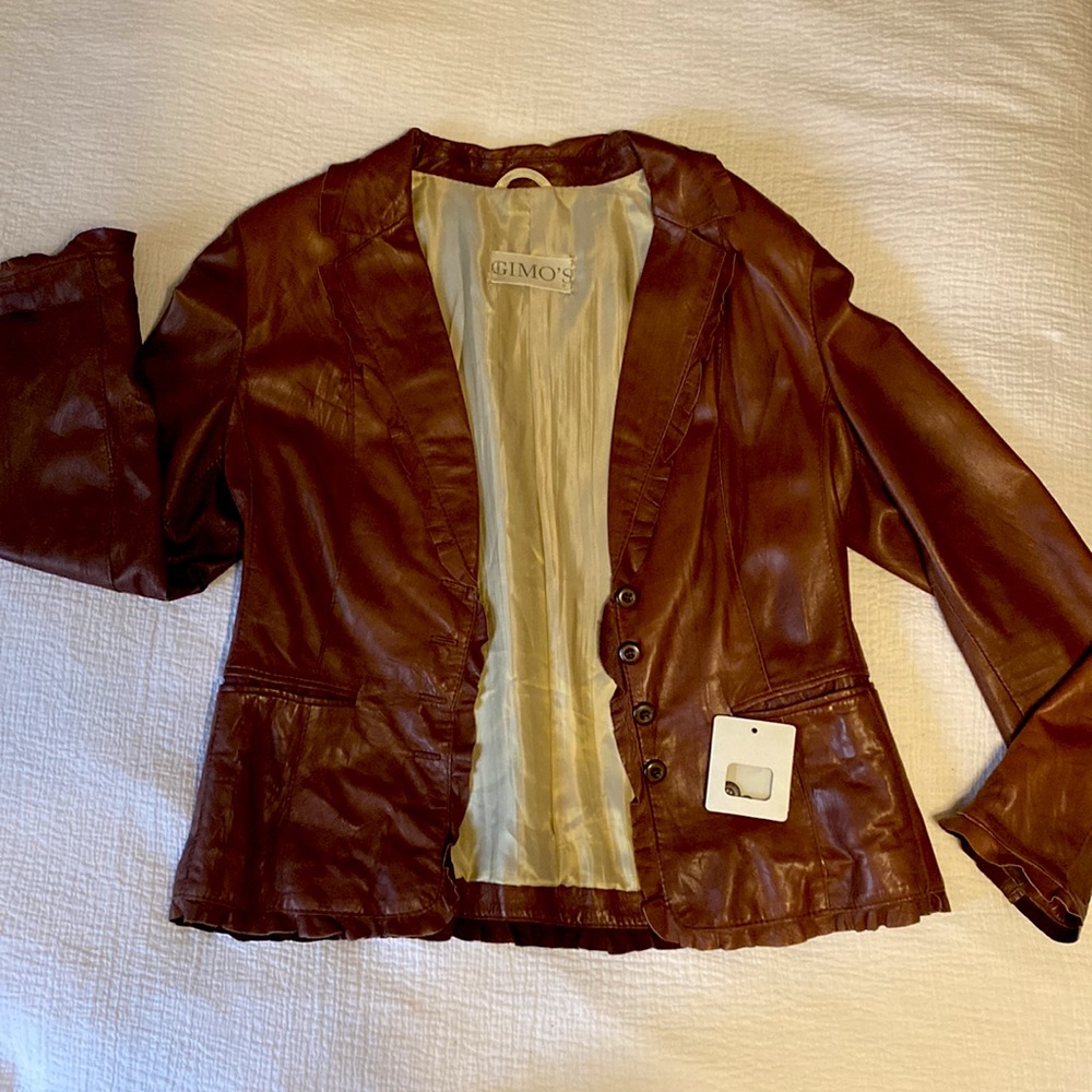 REAL Gimos Italian super soft leather jacket - size M/L